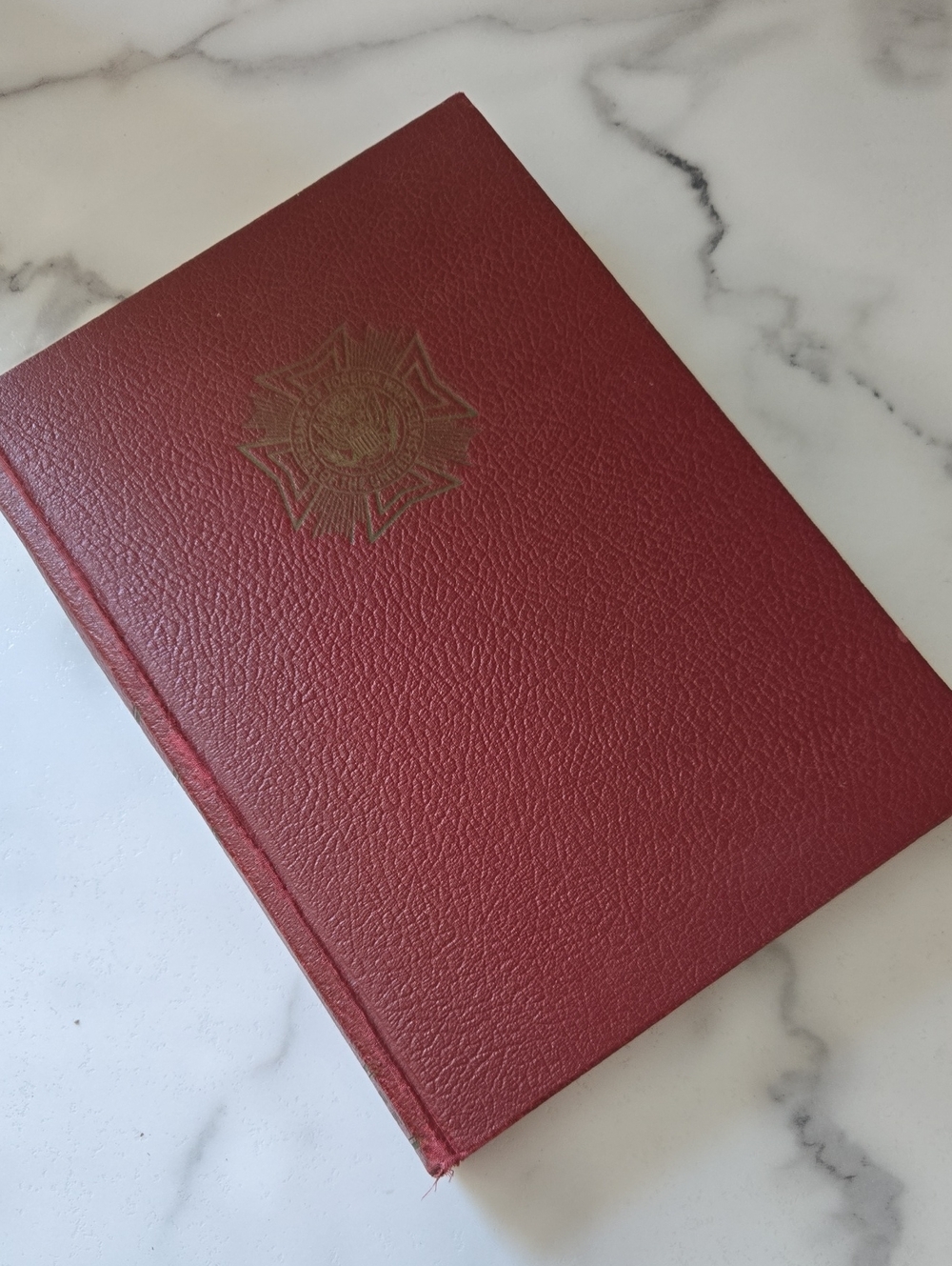 Pictorial History Of World War II Red Hardcover Book with Gold Emblem